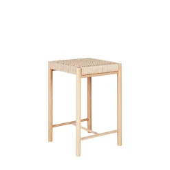 House Nordic ABANO Tabouret de bar en bois et corde H66,5cm
