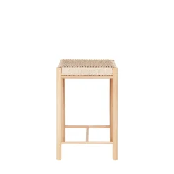 House Nordic ABANO Tabouret de bar en bois et corde H66,5cm