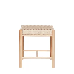 House Nordic ABANO Tabouret en bois et corde H46,5cm