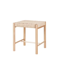 House Nordic ABANO Tabouret en bois et corde H46,5cm