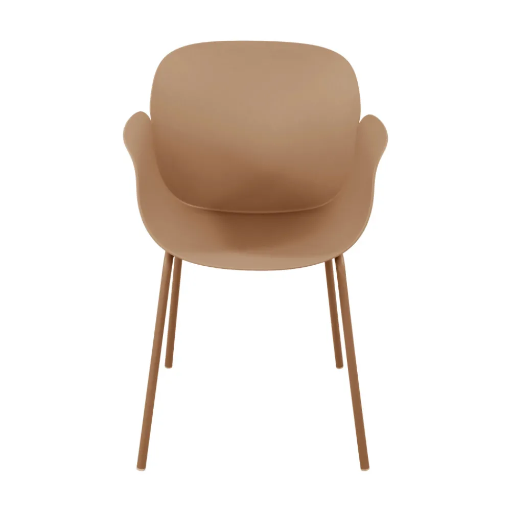 Drawer ACAPULCO Lot de 4 fauteuils de table intérieur et extérieur en plastique et métal