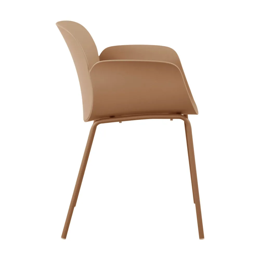 Drawer ACAPULCO Lot de 4 fauteuils de table intérieur et extérieur en plastique et métal