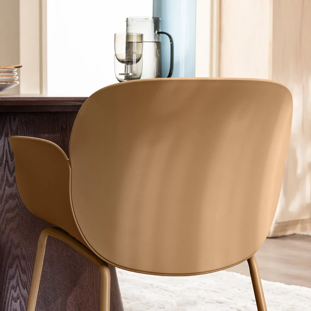 Drawer ACAPULCO Lot de 4 fauteuils de table intérieur et extérieur en plastique et métal