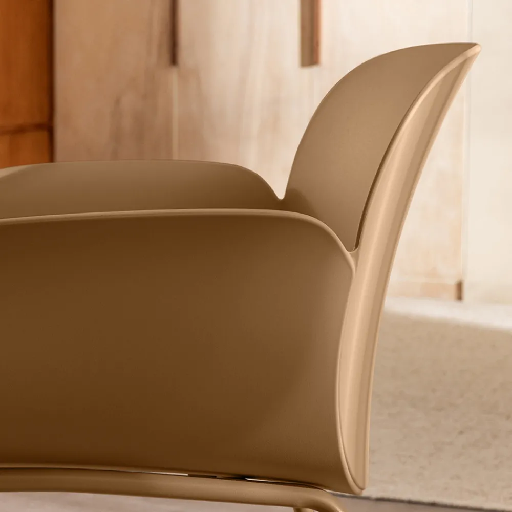 Drawer ACAPULCO Lot de 4 fauteuils de table intérieur et extérieur en plastique et métal