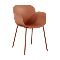 Drawer ACAPULCO Lot de 4 fauteuils de table intérieur et extérieur en plastique et métal
