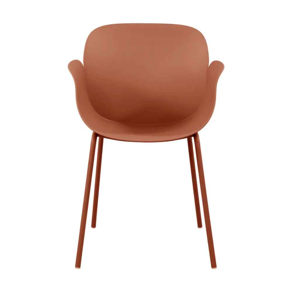 Drawer ACAPULCO Lot de 4 fauteuils de table intérieur et extérieur en plastique et métal