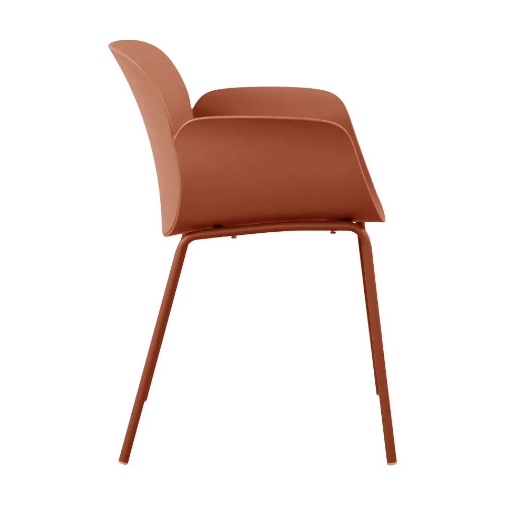 Drawer ACAPULCO Lot de 4 fauteuils de table intérieur et extérieur en plastique et métal
