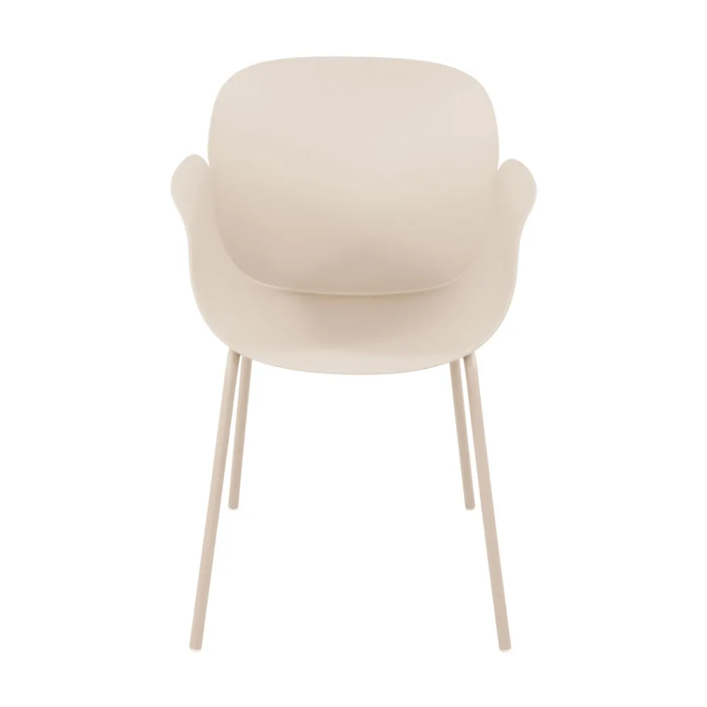 Drawer ACAPULCO Lot de 4 fauteuils de table intérieur et extérieur en plastique et métal