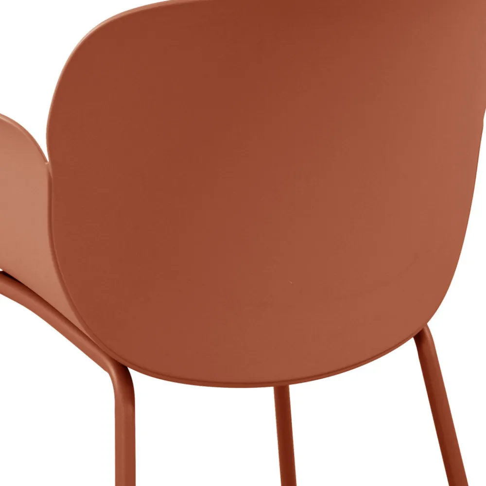 Drawer ACAPULCO Lot de 4 fauteuils de table intérieur et extérieur en plastique et métal