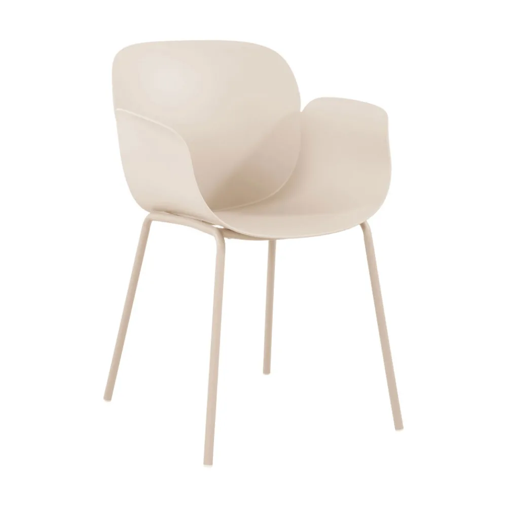 Drawer ACAPULCO Lot de 4 fauteuils de table intérieur et extérieur en plastique et métal
