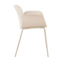 Drawer ACAPULCO Lot de 4 fauteuils de table intérieur et extérieur en plastique et métal