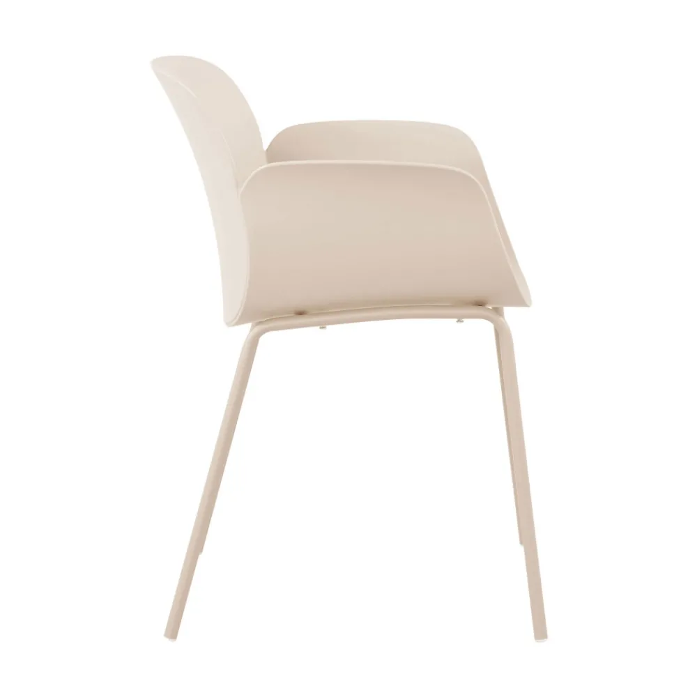 Drawer ACAPULCO Lot de 4 fauteuils de table intérieur et extérieur en plastique et métal