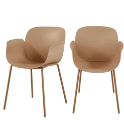 Drawer ACAPULCO Lot de 4 fauteuils de table intérieur et extérieur en plastique et métal