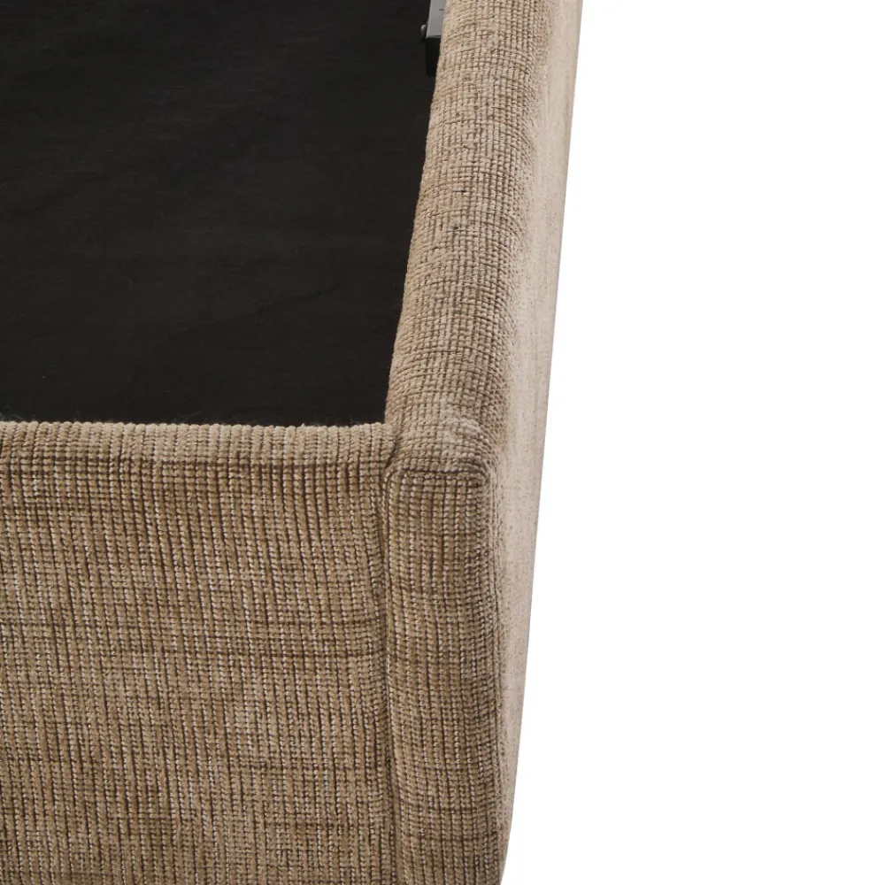Drawer ACARA Lit coffre matelassé en tissu 140x190cm