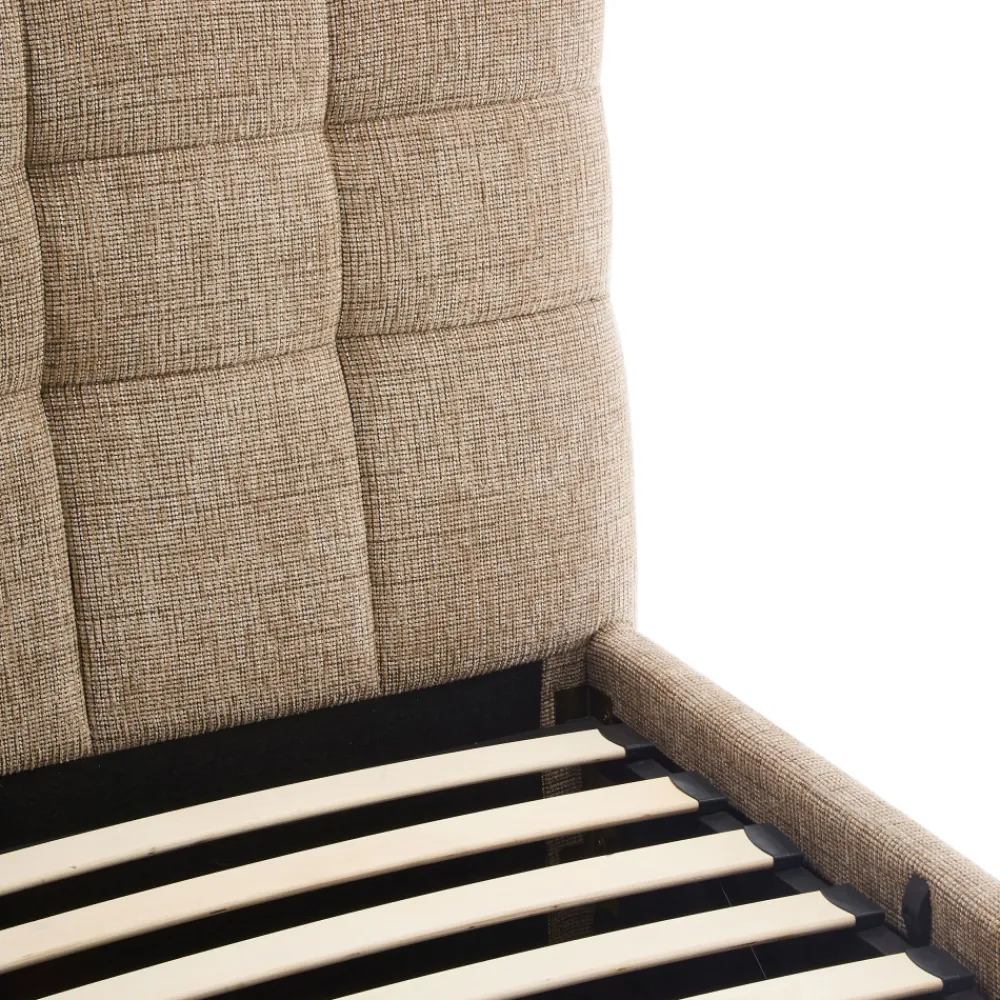 Drawer ACARA Lit coffre matelassé en tissu 140x190cm