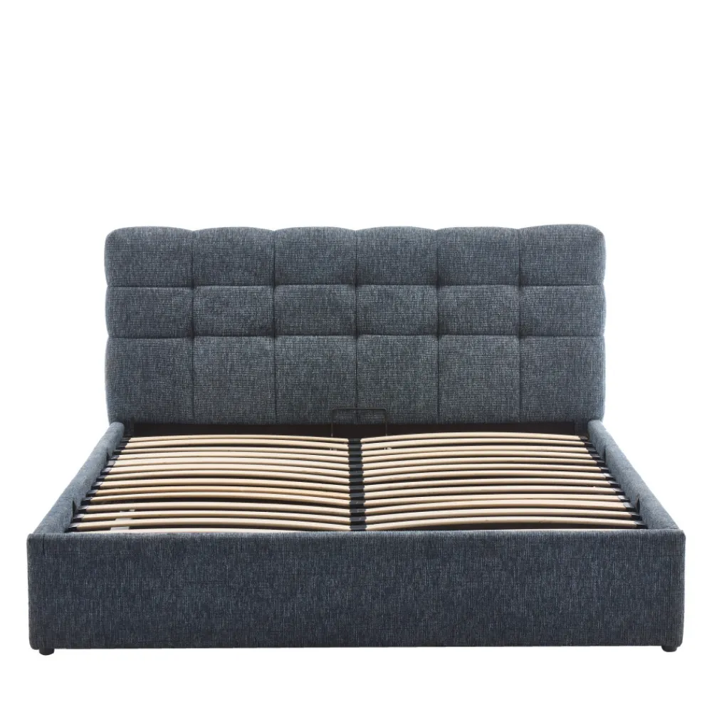 Drawer ACARA Lit coffre matelassé en tissu 140x190cm