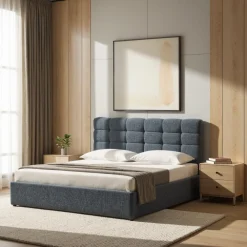 Drawer ACARA Lit coffre matelassé en tissu 160x200cm