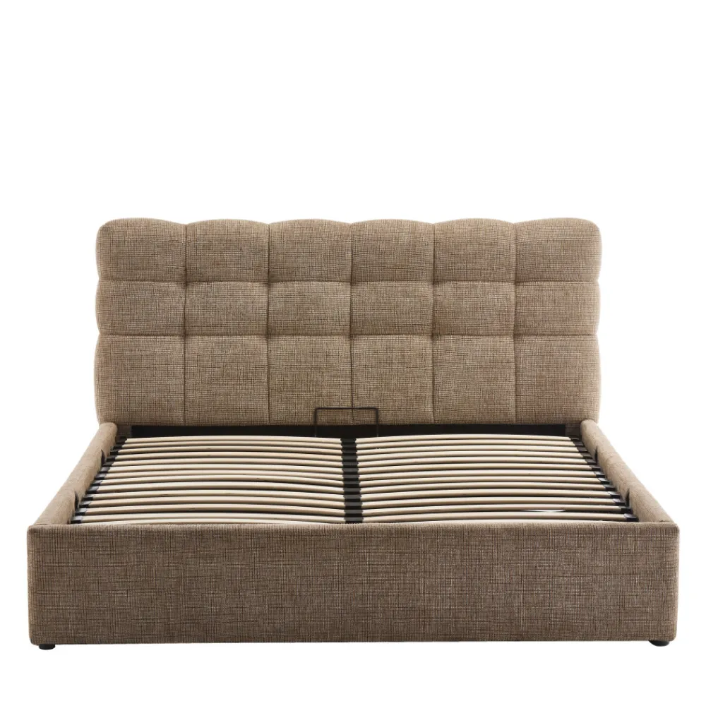 Drawer ACARA Lit coffre matelassé en tissu 160x200cm
