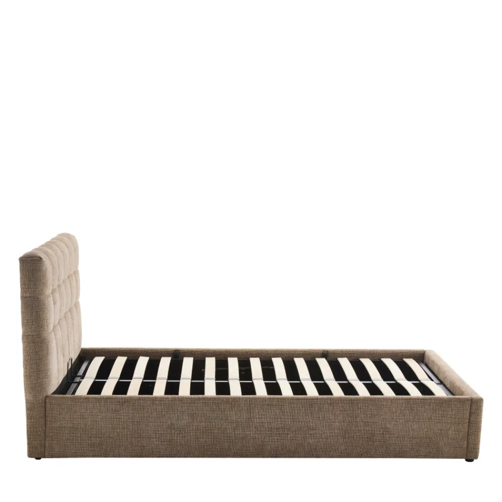 Drawer ACARA Lit coffre matelassé en tissu 160x200cm