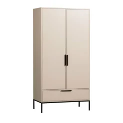 Woood ADAM Armoire 2 portes 1 tiroir en bois