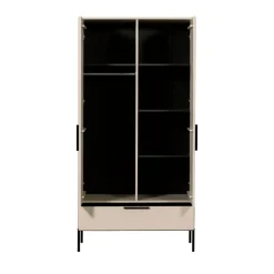 Woood ADAM Armoire 2 portes 1 tiroir en bois
