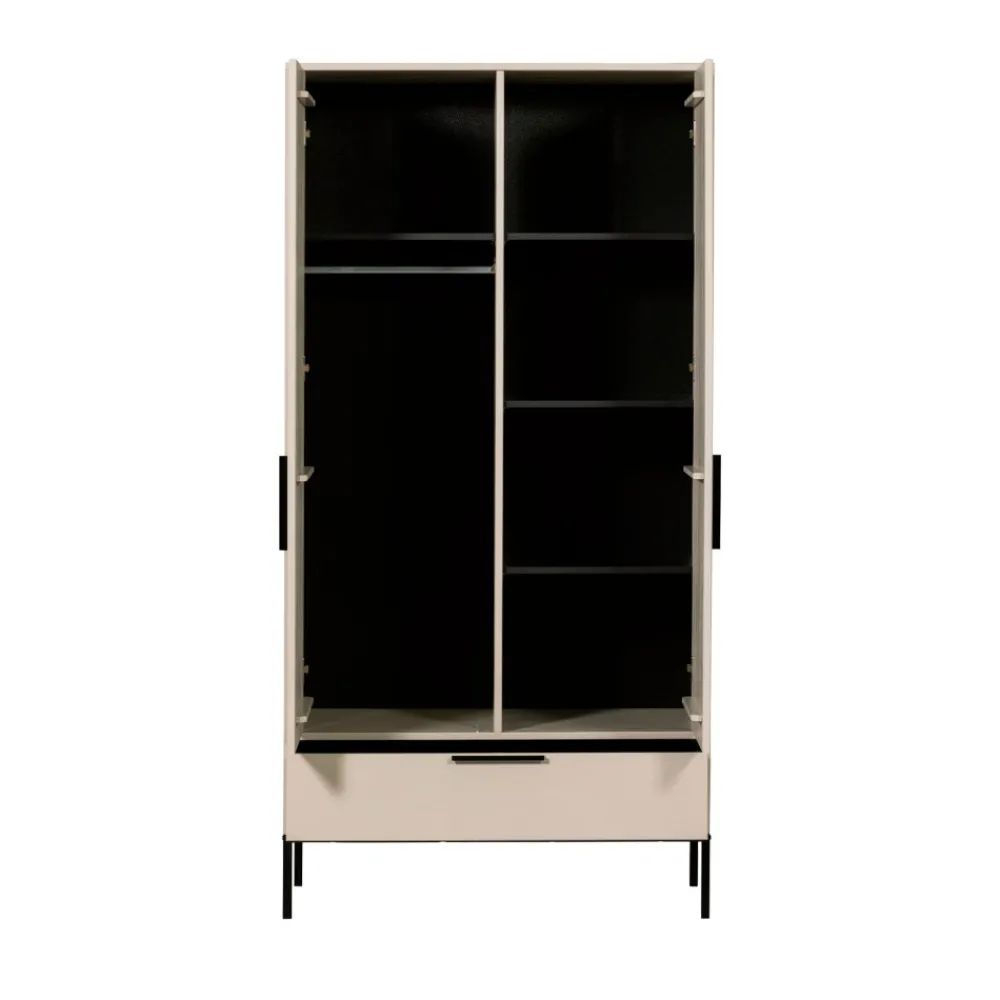 Woood ADAM Armoire 2 portes 1 tiroir en bois