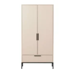 Woood ADAM Armoire 2 portes 1 tiroir en bois