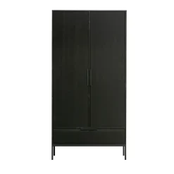 Woood ADAM Armoire 2 portes 1 tiroir en bois