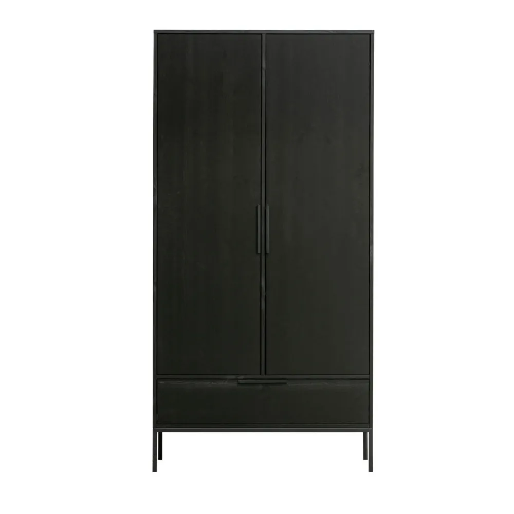 Woood ADAM Armoire 2 portes 1 tiroir en bois