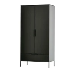 Woood ADAM Armoire 2 portes 1 tiroir en bois