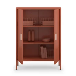 Drawer ADEL Buffet haut 2 portes en métal H110cm