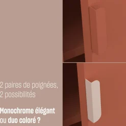 Drawer ADEL Buffet haut 2 portes en métal H110cm