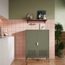 Drawer ADEL Buffet haut 2 portes en métal H110cm