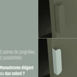 Drawer ADEL Buffet haut 2 portes en métal H110cm