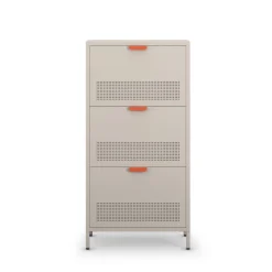Drawer ADEL Meuble à chaussures 3 portes en métal H120cm