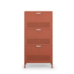 Drawer ADEL Meuble à chaussures 3 portes en métal H120cm