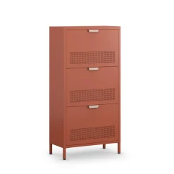 Drawer ADEL Meuble à chaussures 3 portes en métal H120cm