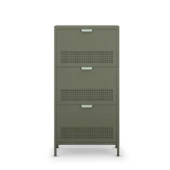 Drawer ADEL Meuble à chaussures 3 portes en métal H120cm