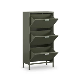 Drawer ADEL Meuble à chaussures 3 portes en métal H120cm