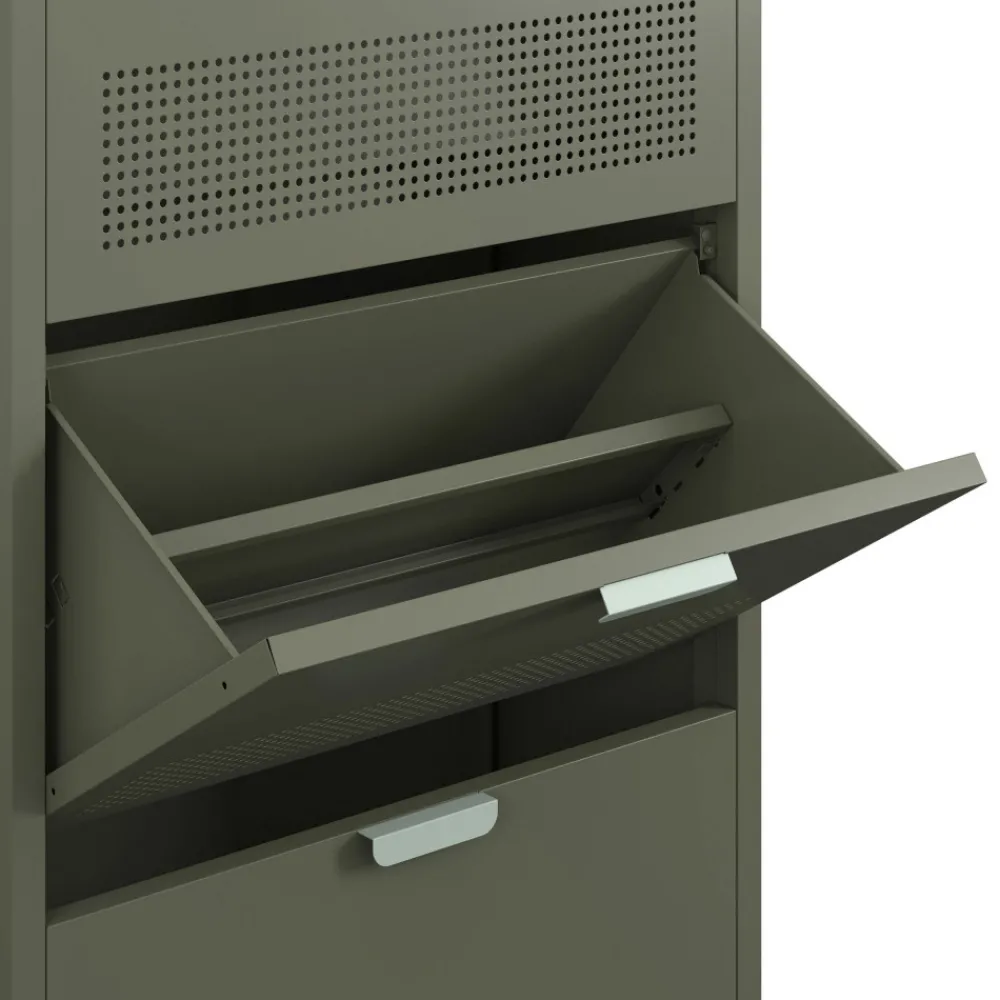Drawer ADEL Meuble à chaussures 3 portes en métal H120cm
