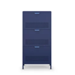 Drawer ADEL Meuble à chaussures 3 portes en métal H120cm