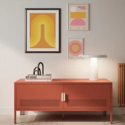 Drawer ADEL Meuble TV 2 portes en métal L120cm