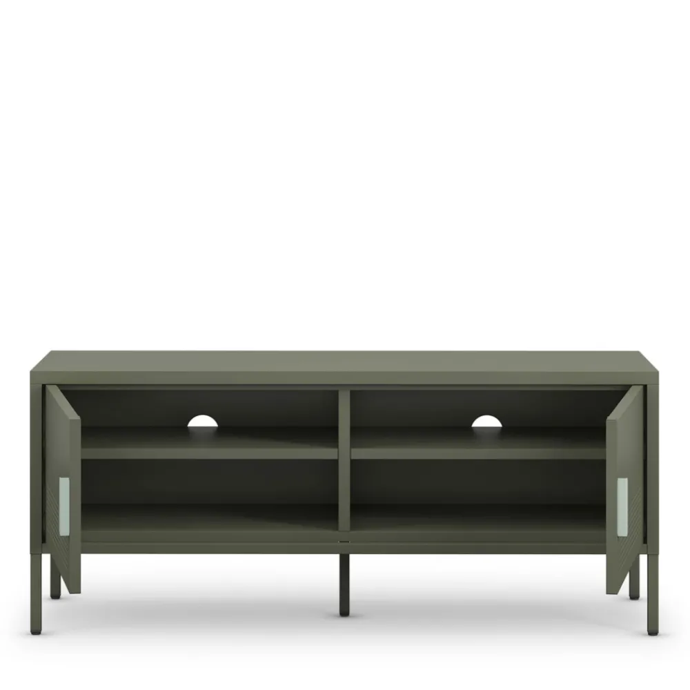 Drawer ADEL Meuble TV 2 portes en métal L120cm