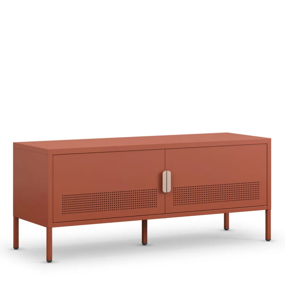 Drawer ADEL Meuble TV 2 portes en métal L120cm
