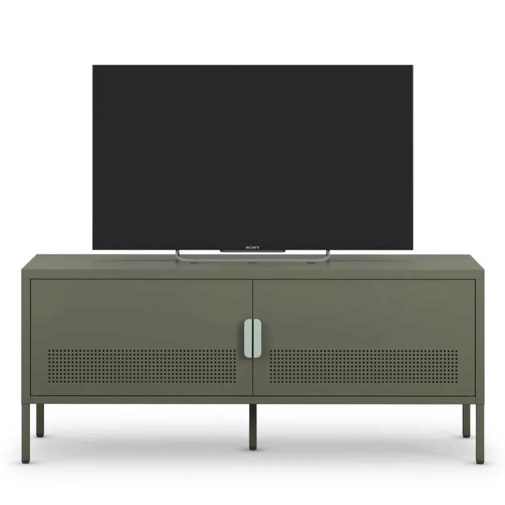 Drawer ADEL Meuble TV 2 portes en métal L120cm