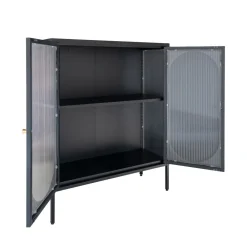 House Nordic ADELAIDE Buffet 2 portes en verre et métal L90cm