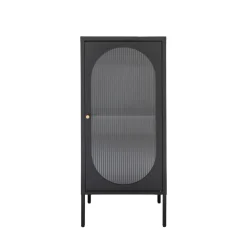 House Nordic ADELAIDE Petit meuble de rangement en verre et métal H50cm