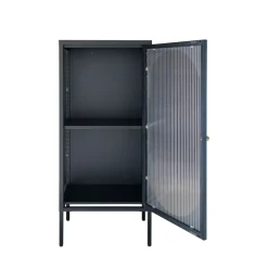 House Nordic ADELAIDE Petit meuble de rangement en verre et métal H50cm
