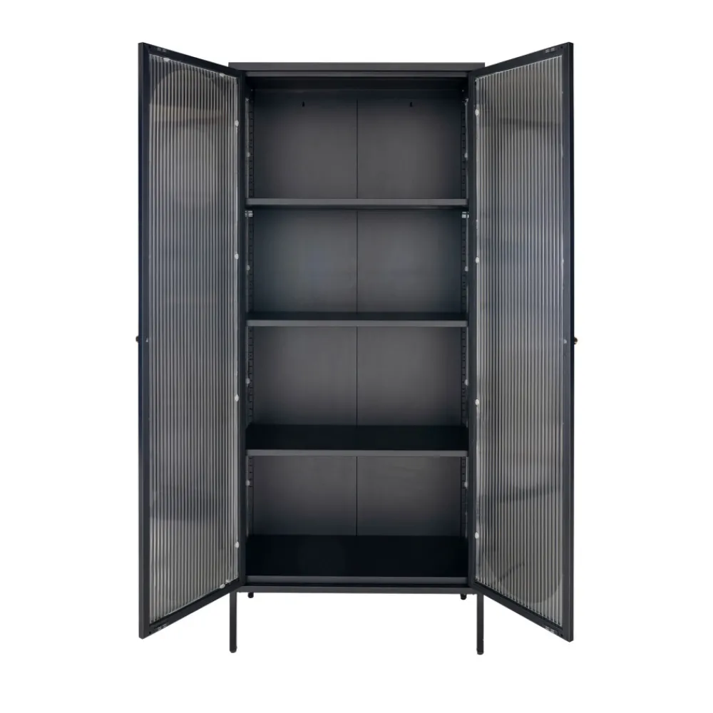 House Nordic ADELAIDE Vitrine en verre et métal H180cm