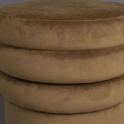 Dutchbone ADITI Tabouret rond en velours ø40cm